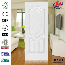 JHK-003 3.2MM HDF Grande grão de madeira White Primer moldado porta pele Popular na Ásia